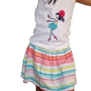 Gymboree Size 7 Outfit Skirt and Tank Top